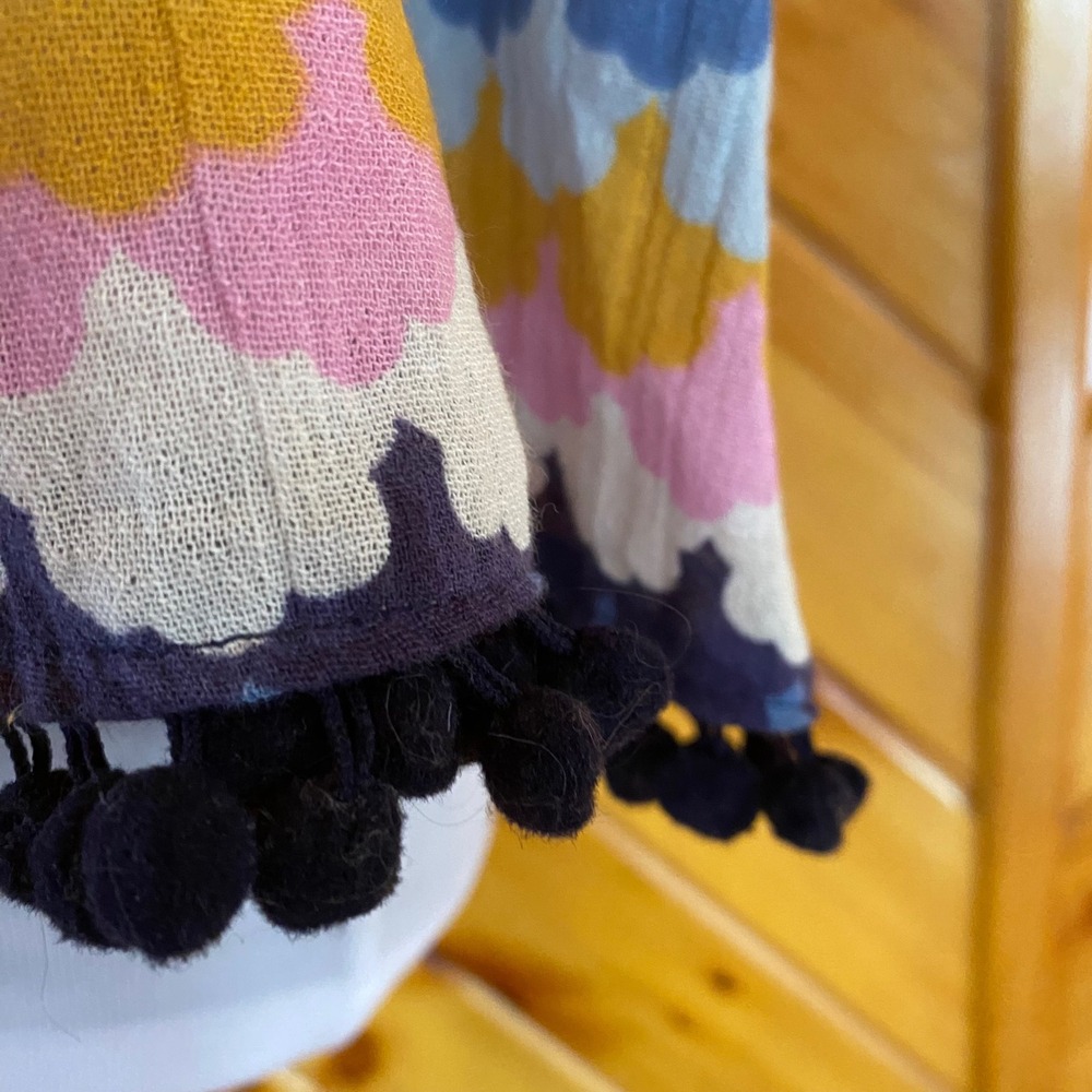 Boden Women's Multicolor Stripe Cloud Print Beach Cotton Dress M gauzy - Picture 4 of 7